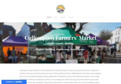 CULLOMPTON FARMERS' MARKET - Home